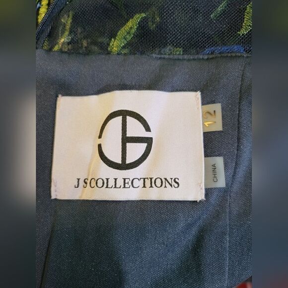 JS COLLECTION AMIRA POPOVER TEA LENGTH Floral DRESS NWOT size 12 - Picture 5 of 5